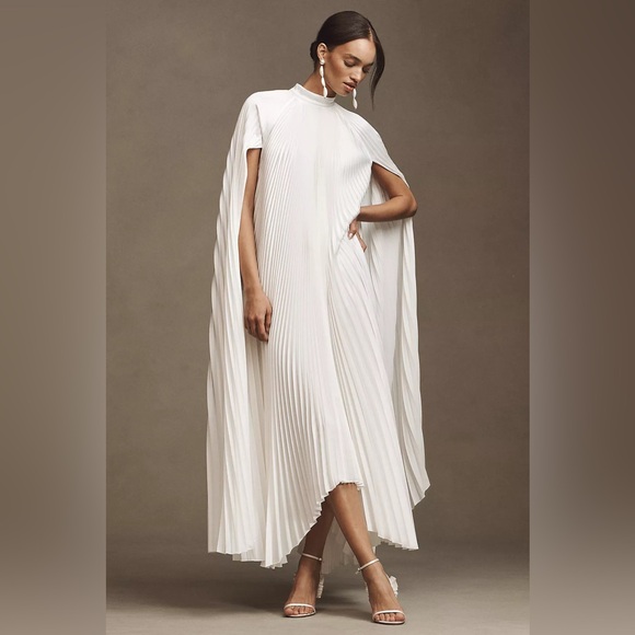 Anthropologie L'IDÉE Eiffel Cape Pleated Maxi Dress XS US2 $695 NWT ** - Picture 3 of 12